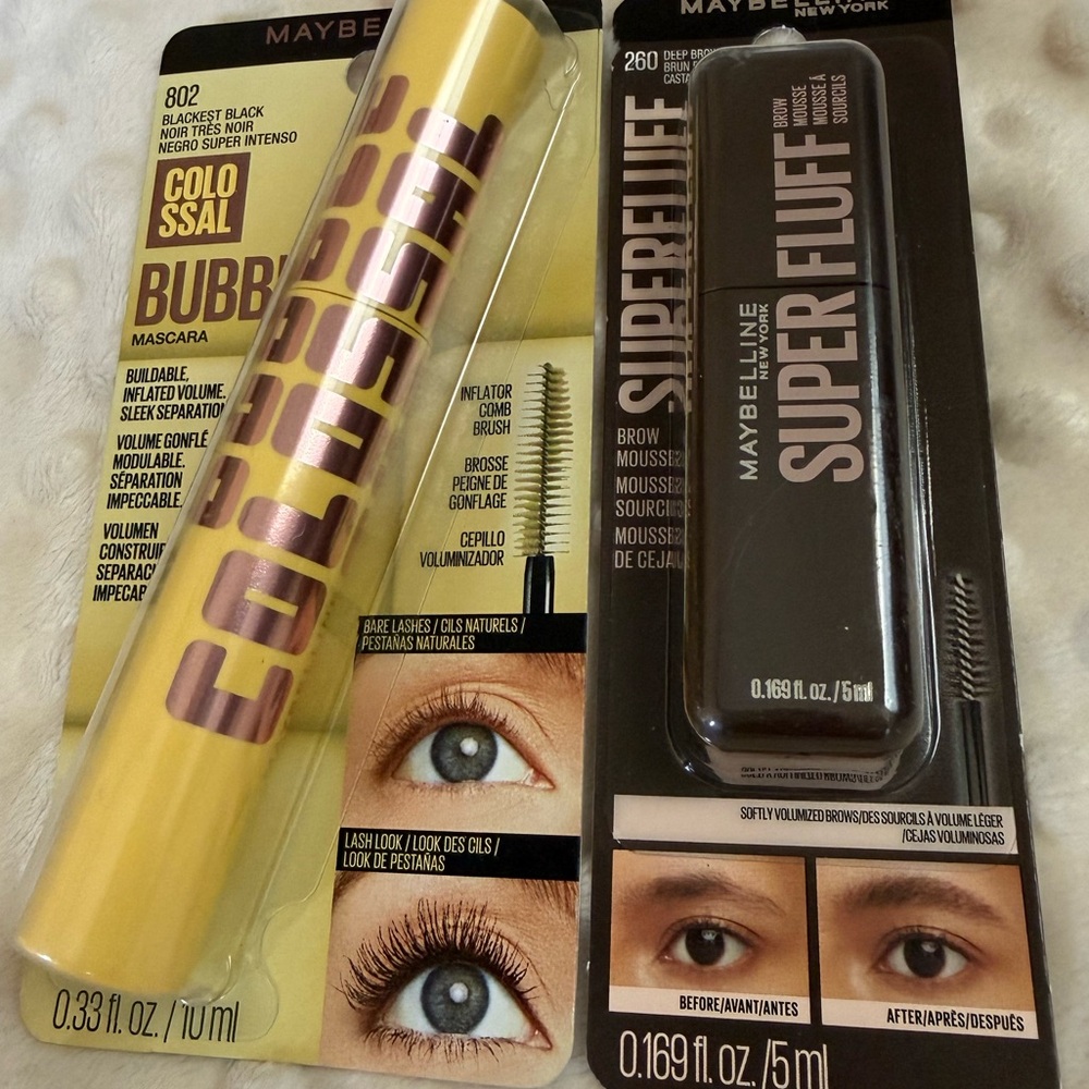 Maybelline Colossal Mascara and Super Fluff brow mousse set